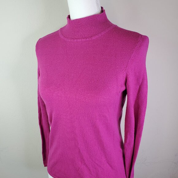 Maison Jules Juniors Pink Raspberry Mockneck Sweater XS - Picture 3 of 10